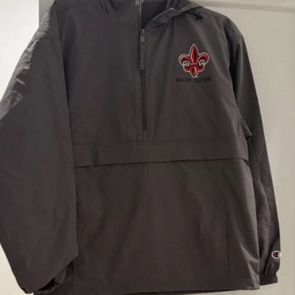 Champion Jackets & Blazers - Champion Ragin Cajun University of Louisiana Dark Gray Windbreaker Jacket